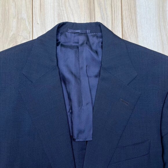 Doriani Milano Men's Navy Blue Notch Lapel Two-Button Blazer Jacket Size 38 US - Picture 7 of 16